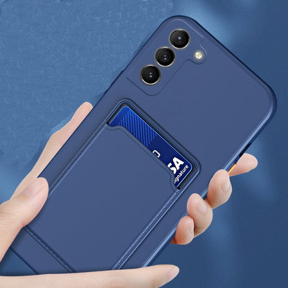 For Samsung Galaxy A54 5G Skin Feel Card TPU Contrast Color Button Phone Case(Dark Blue) - Galaxy Phone Cases by buy2fix | Online Shopping UK | buy2fix