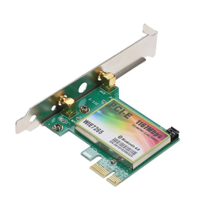 WIE7265 Dual Band 802.11ac 1167Mbps PCI-e WiFi Adapter + Bluetooth 4.2 WLAN Network Card - USB Network Adapter by buy2fix | Online Shopping UK | buy2fix