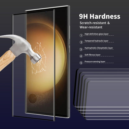 For Samsung Galaxy S23 Ultra 5G 5pcs ENKAY 3D Full Glue Hot Bending Explosion-proof Full Tempered Glass Film - Galaxy S23 Ultra 5G Tempered Glass by ENKAY | Online Shopping UK | buy2fix