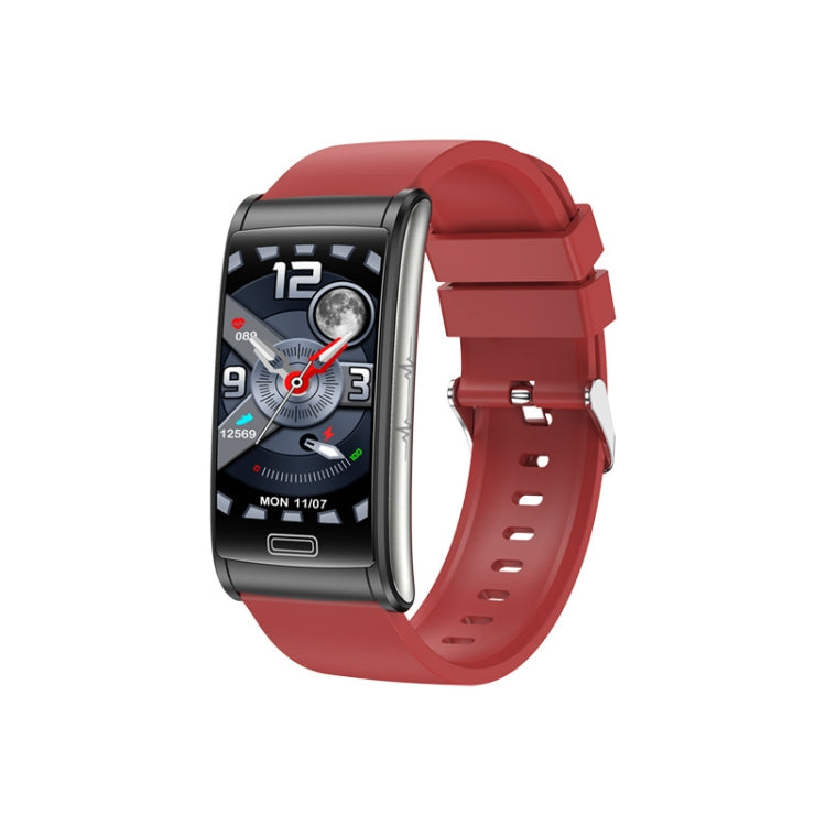 E600 1.47 inch Color Screen Smart Watch Silicone Strap Support Heart Rate Monitoring / Blood Pressure Monitoring(Red) - Smart Wear by buy2fix | Online Shopping UK | buy2fix