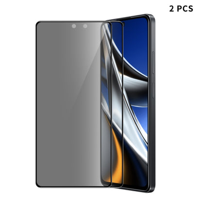 For Xiaomi Poco X5 2pcs ENKAY 28 Degree Anti-peeping Tempered Glass Full Screen Film -  by ENKAY | Online Shopping UK | buy2fix