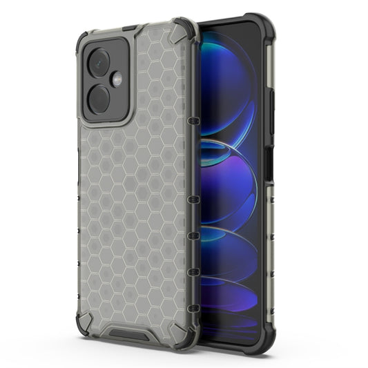 For Xiaomi Redmi Note 12 4G Shockproof Honeycomb Phone Case(Black) - Xiaomi Cases by buy2fix | Online Shopping UK | buy2fix