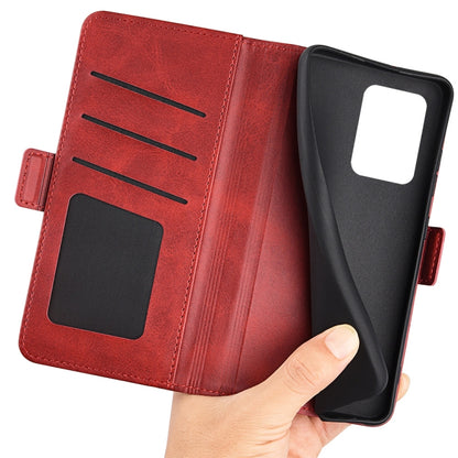 For Xiaomi Redmi Note 12 Pro 5G Global Dual-side Magnetic Buckle Horizontal Flip Leather Phone Case(Red) - Note 12 Pro Cases by buy2fix | Online Shopping UK | buy2fix