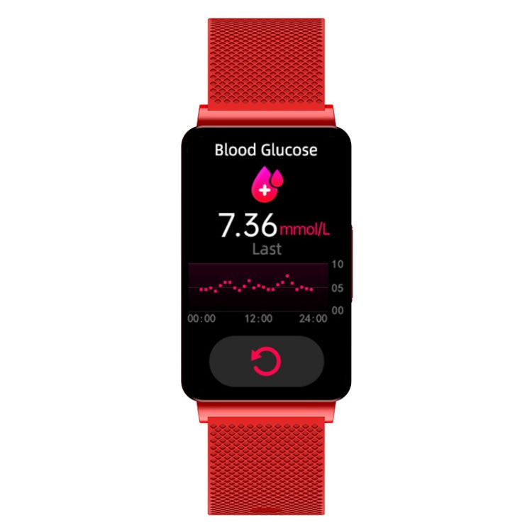 EP08 1.57 inch Color Screen Smart Watch,Support Blood Sugar Monitoring / Heart Rate Monitoring / Blood Pressure Monitoring(Red) - Smart Wear by buy2fix | Online Shopping UK | buy2fix
