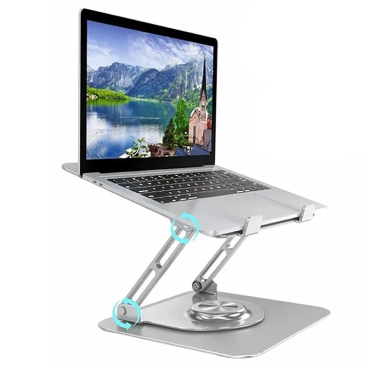 D147 Foldable 360 Degree Rotating Laptop Lifting Bracket Aluminum Alloy Notebook Desktop Stand(Black) -  by buy2fix | Online Shopping UK | buy2fix