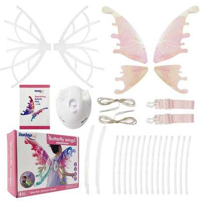 Rockwoo R01 DIY Electric Butterfly Elf Wings Toy With Light - Music Toys by buy2fix | Online Shopping UK | buy2fix