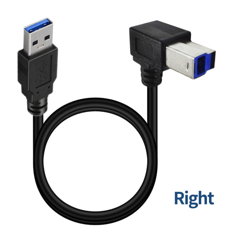 JUNSUNMAY USB 3.0 A Male to USB 3.0 B Male Adapter Cable Cord 1.6ft/0.5M for Docking Station, External Hard Drivers, Scanner, Printer and More(Right) - USB 3.0 by JUNSUNMAY | Online Shopping UK | buy2fix