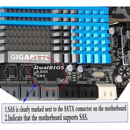 JUNSUNMAY SAS 22 Pin to 7 Pin + 15 Pin SATA Hard Disk Drive Raid Adapter - eSATA & SATA & IDE by JUNSUNMAY | Online Shopping UK | buy2fix