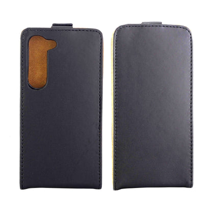 For Samsung Galaxy S23 5G Vertical Flip Leather Phone Case with Card Slot(Black) - Galaxy S23 5G Cases by buy2fix | Online Shopping UK | buy2fix