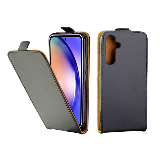 For Samsung Galaxy A54 5G Vertical Flip Leather Phone Case with Card Slot(Black) - Galaxy Phone Cases by buy2fix | Online Shopping UK | buy2fix