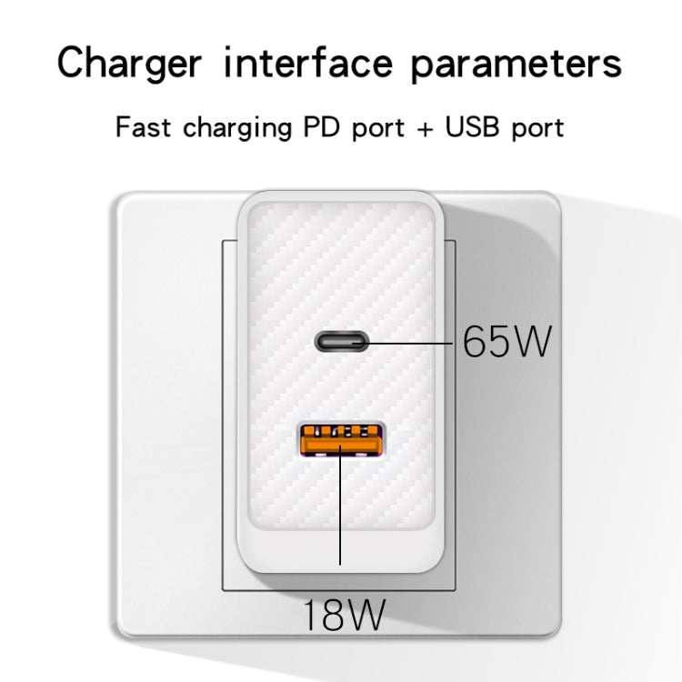 GaN PD48W Type-C PD3.0 + USB3.0 Fast Charger ，US Plug(White) - USB Charger by buy2fix | Online Shopping UK | buy2fix