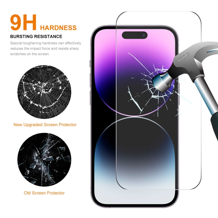 For iPhone 15 Pro 5pcs ENKAY 0.26mm 9H 2.5D High Aluminum-silicon Tempered Glass Film - iPhone 15 Pro Tempered Glass by ENKAY | Online Shopping UK | buy2fix