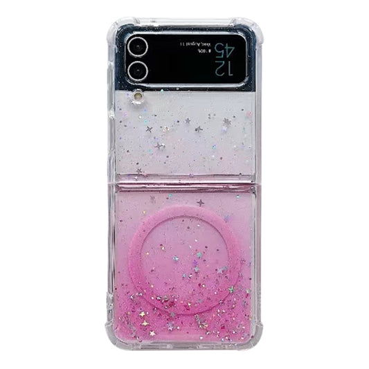 For Samsung Galaxy Z Flip4 Magsafe Glitter TPU Phone Protective Case(Pink) - Galaxy Z Flip4 5G Cases by buy2fix | Online Shopping UK | buy2fix