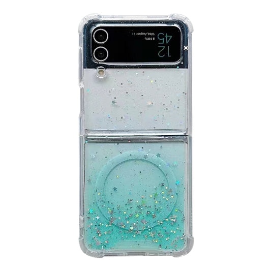 For Samsung Galaxy Z Flip4 Magsafe Glitter TPU Phone Protective Case(Green) - Galaxy Z Flip4 5G Cases by buy2fix | Online Shopping UK | buy2fix