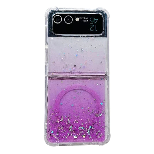 For Samsung Galaxy Z Flip5 Magsafe Glitter TPU Phone Protective Case(Purple) - Galaxy Z Flip5 Cases by buy2fix | Online Shopping UK | buy2fix