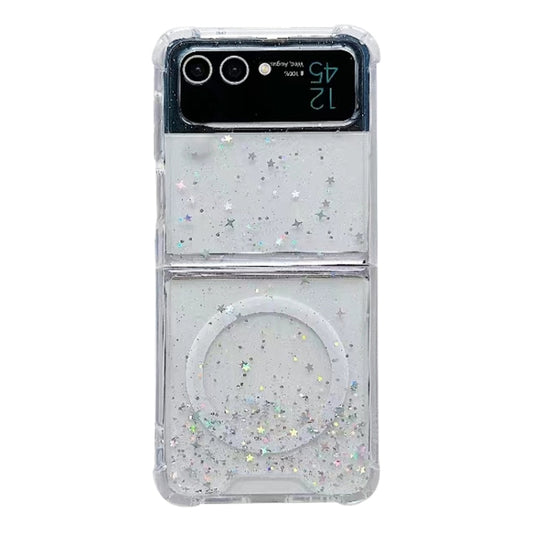 For Samsung Galaxy Z Flip5 Magsafe Glitter TPU Phone Protective Case(White) - Galaxy Z Flip5 Cases by buy2fix | Online Shopping UK | buy2fix