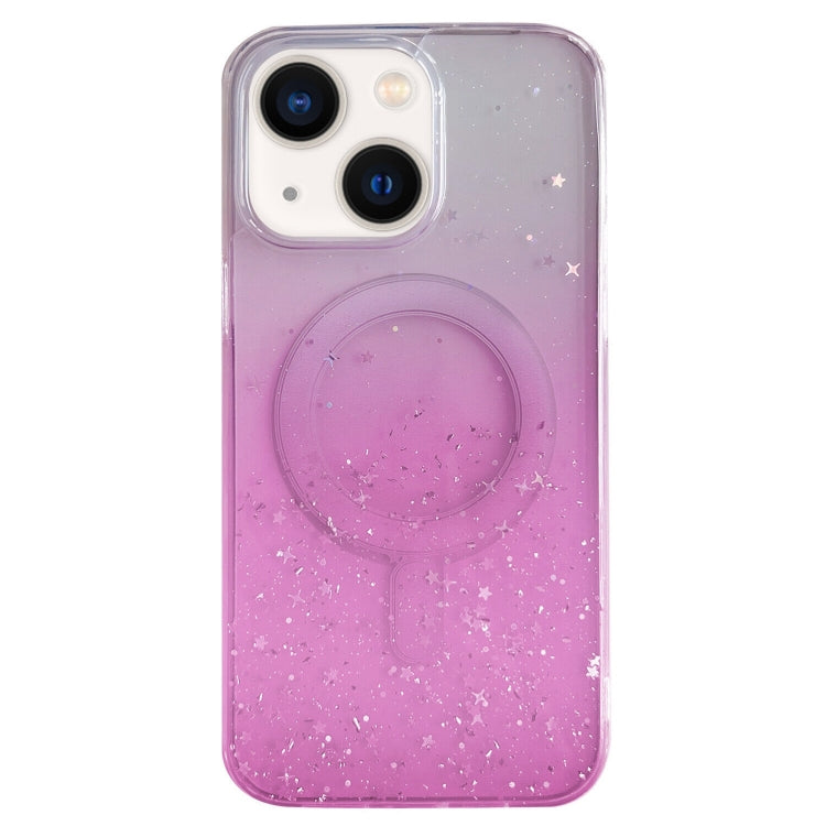 For iPhone 14 Plus MagSafe Glitter Hybrid Clear TPU Phone Case(Pink) - iPhone 14 Plus Cases by buy2fix | Online Shopping UK | buy2fix