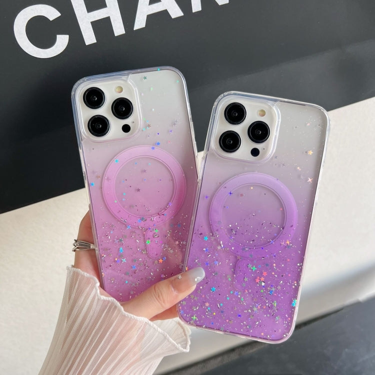 For iPhone 11 Pro MagSafe Glitter Hybrid Clear TPU Phone Case(Pink) - iPhone 11 Pro Cases by buy2fix | Online Shopping UK | buy2fix