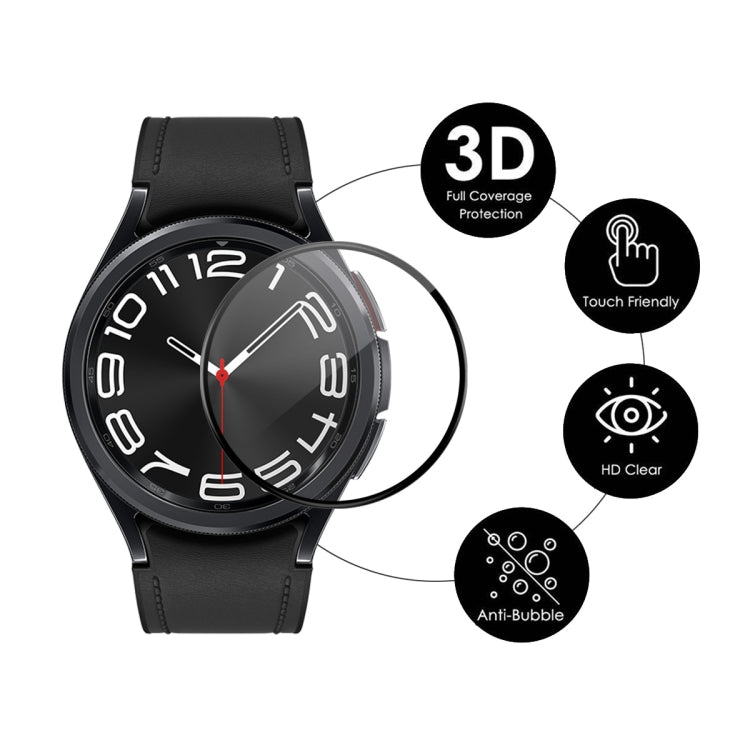 For Samsung Galaxy Watch6 Classic 43mm 10pcs ENKAY 3D Full Coverage Soft PC Edge + PMMA HD Screen Protector Film - Screen Protector by ENKAY | Online Shopping UK | buy2fix