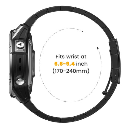 For Garmin  Instinct 2 Solar 22mm Titanium Alloy Quick Release Watch Band(Black) - Watch Bands by buy2fix | Online Shopping UK | buy2fix