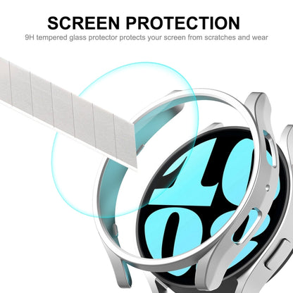 For Samsung Galaxy Watch6 40mm ENKAY Hat-Prince Electroplated Hard PC Case + 0.2mm 9H Glass Screen Protector(Transparent) - Watch Cases by ENKAY | Online Shopping UK | buy2fix