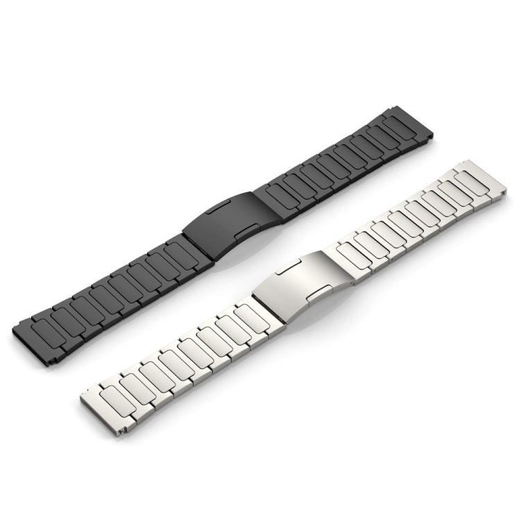 For Garmin Forerunner 265 22mm I-Shaped Titanium Alloy Watch Band(Black) - Watch Bands by buy2fix | Online Shopping UK | buy2fix