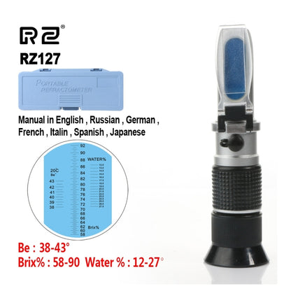 High Concentration Brix Be Water 3 in 1 58%~92% Honey Refractometer Bees Sugar Food ATC RZ127 - Consumer Electronics by buy2fix | Online Shopping UK | buy2fix