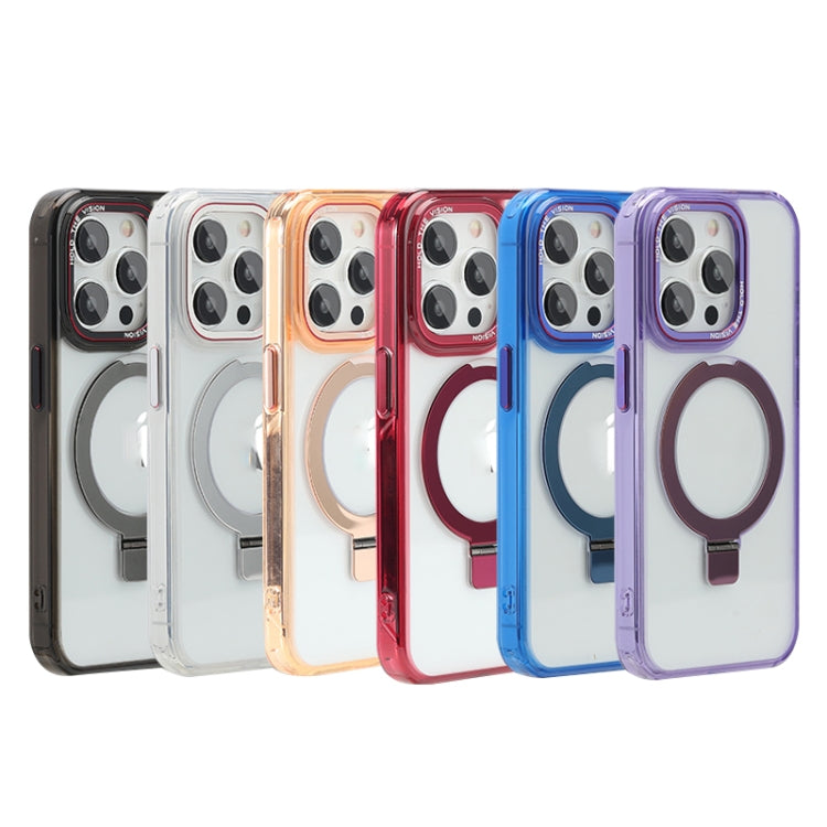 For iPhone 13 Starlink Stand Clear Magsafe Phone Case(Purple) - iPhone 13 Cases by buy2fix | Online Shopping UK | buy2fix