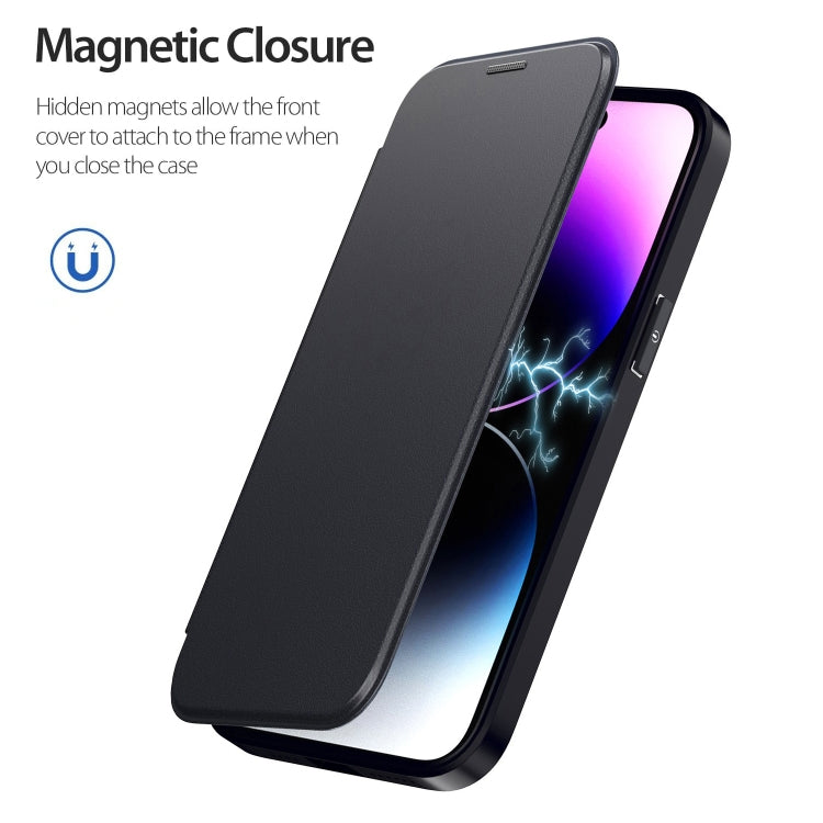 For iPhone XS MagSafe RFID Blocking Adsorption Flip Leather Phone Case(Black) - More iPhone Cases by buy2fix | Online Shopping UK | buy2fix