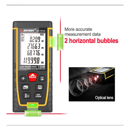 SNDWAY Double Horizontal bubble Rangefinder Laser Distance Meter Range Hand Tool Device SW- TG100 - Laser Rangefinder by SNDWAY | Online Shopping UK | buy2fix