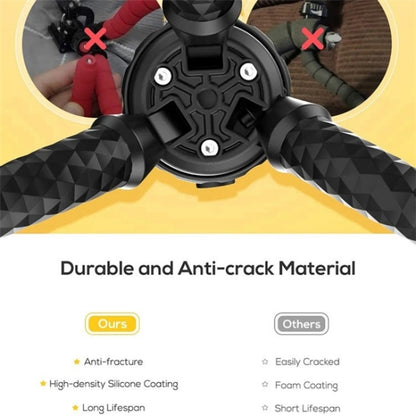 JMARY MT25 Portable Black With Phone Holder Ball Head Selfie Stick Flexible Octopus Tripod - Tripods by Jmary | Online Shopping UK | buy2fix