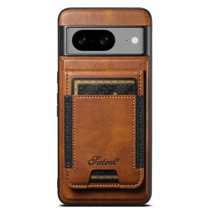 For Google Pixel 7 Pro Suteni H17 Oil Eax Leather Detachable Wallet Phone Case(Brown) - Google Cases by Suteni | Online Shopping UK | buy2fix