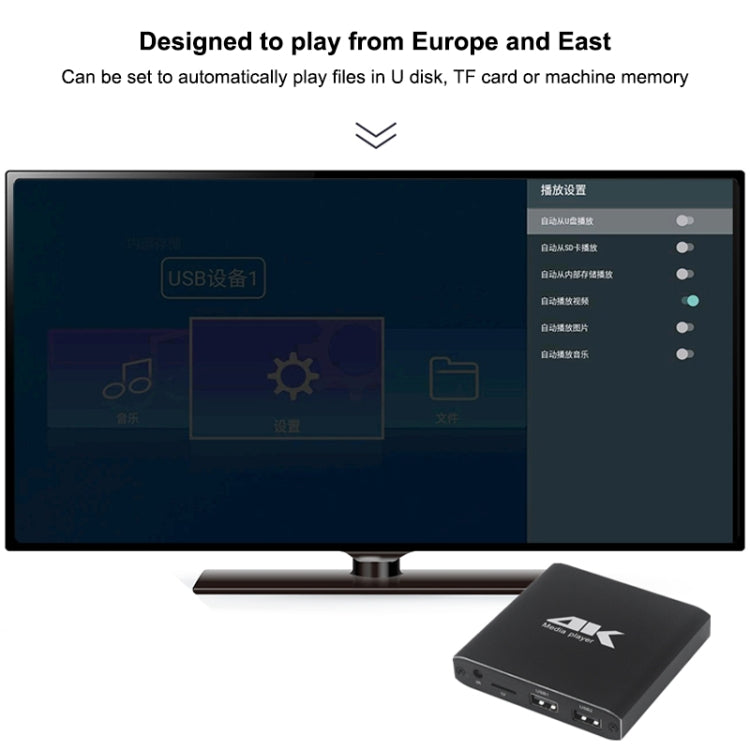 4K HD Player Single AD(UK) - Consumer Electronics by buy2fix | Online Shopping UK | buy2fix