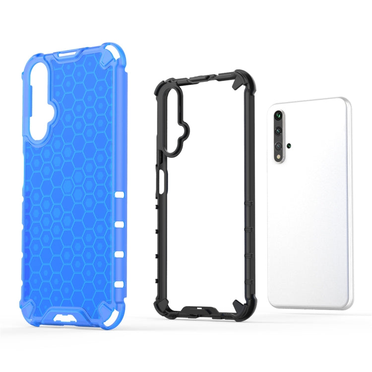For Huawei Nova 5T Shockproof Honeycomb PC + TPU Case(Blue) - Mobile Accessories by buy2fix | Online Shopping UK | buy2fix