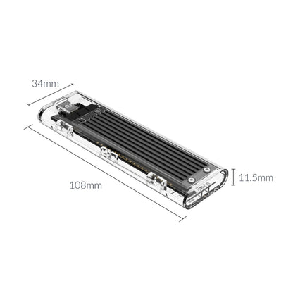 ORICO TCM2F-C3 NGFF M.2 Hard Drive Enclosure,Tool Free Type-C Interface Transparent Hard Disk Box -  by ORICO | Online Shopping UK | buy2fix