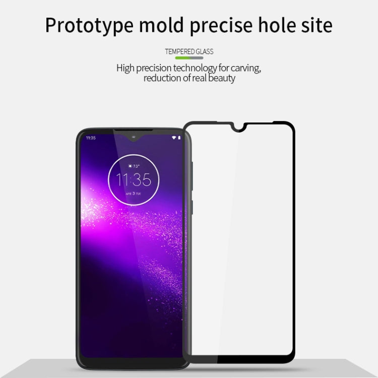 For  MOTO One Macro PINWUYO 9H 2.5D Full Screen Tempered Glass Film(Black) - Motorola Tempered Glass by PINWUYO | Online Shopping UK | buy2fix