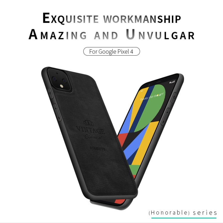 For Google Pixel 4 PINWUYO Zun Series PC + TPU + Skin Patch Waterproof Anti-fall All-inclusive Protective Shell(Black) - Google Cases by PINWUYO | Online Shopping UK | buy2fix