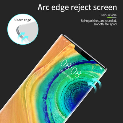 For Huawei Mate 30 Pro PINWUYO Full Glue Full Arc Version Arc Height 3.96mm 9H 3D Hot Bending Tempered Glass Film(Black) - Huawei Tempered Glass by PINWUYO | Online Shopping UK | buy2fix