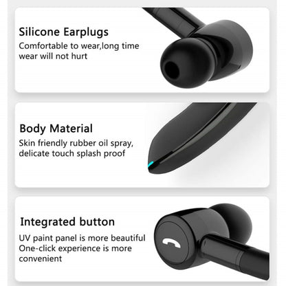 F900 Mini Earhook 180° Freely Rotating Wireless Bluetooth 5.0 Earphone Car Handsfree Call Headphone(Black Gray) - Bluetooth Earphone by buy2fix | Online Shopping UK | buy2fix