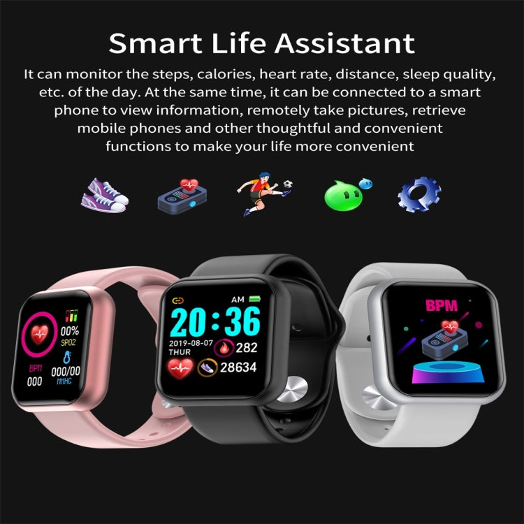 D20 1.3inch IPS Color Screen Smart Watch IP67 Waterproof,Support Call Reminder /Heart Rate Monitoring/Blood Pressure Monitoring/Sedentary Reminder(Silver) - Smart Wear by buy2fix | Online Shopping UK | buy2fix