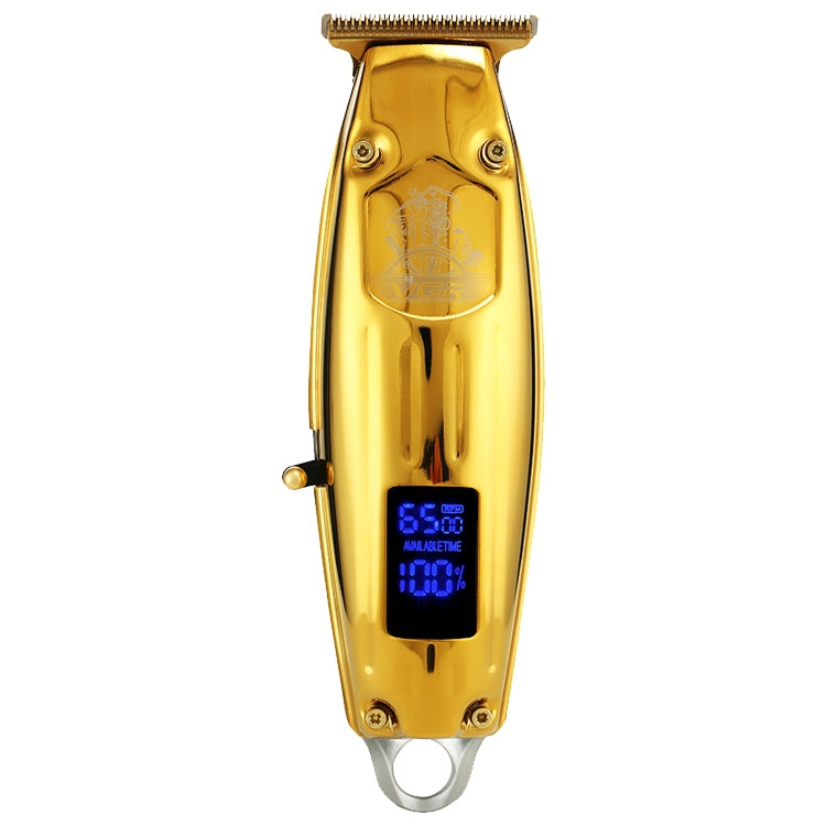 VGR V-220 5W USB Portable Metal Hair Clipper with LCD Display (Gold) - Hair Trimmer by VGR | Online Shopping UK | buy2fix