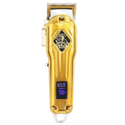 VGR V-267 10W USB Metal Hair Clipper with LED Digital Display & 5 Gears Adjustment (Gold) - Hair Trimmer by VGR | Online Shopping UK | buy2fix