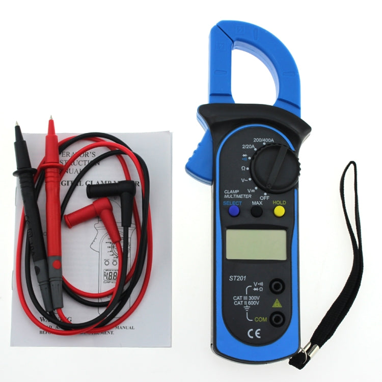 ANENG ST201 AC And DC Digital Clamp Multimeter Voltage And Current Measuring Instrument Tester( Blue) - Consumer Electronics by ANENG | Online Shopping UK | buy2fix