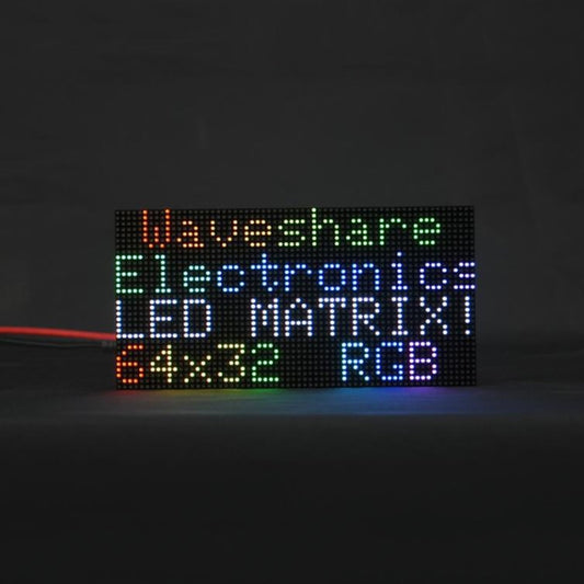 Waveshare RGB Full-color LED Matrix Panel, 2.5mm Pitch, 64x32 Pixels, Adjustable Brightness, 23707 - Consumer Electronics by Waveshare | Online Shopping UK | buy2fix
