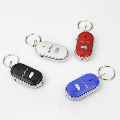 Mini LED Whistle Key Finder Flashing Beeping Remote Lost Keyfinder Locator Keyring for children(white) - Security by buy2fix | Online Shopping UK | buy2fix