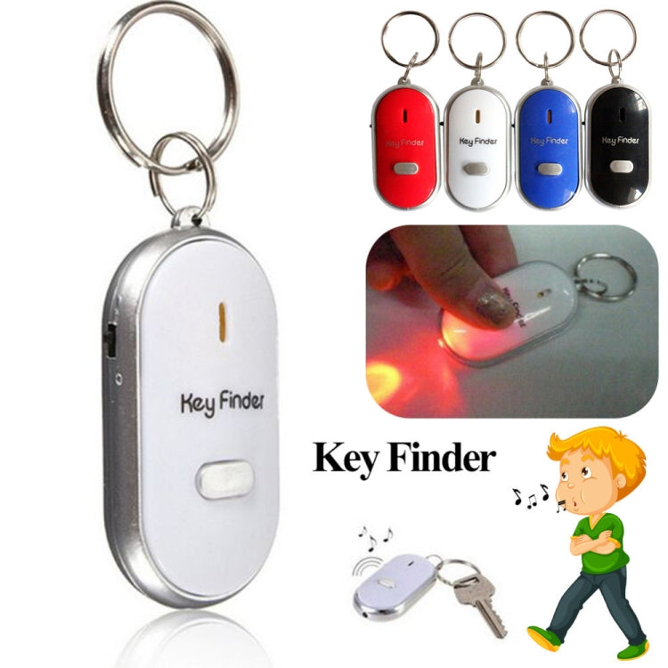 Mini LED Whistle Key Finder Flashing Beeping Remote Lost Keyfinder Locator Keyring for children(black) - Security by buy2fix | Online Shopping UK | buy2fix
