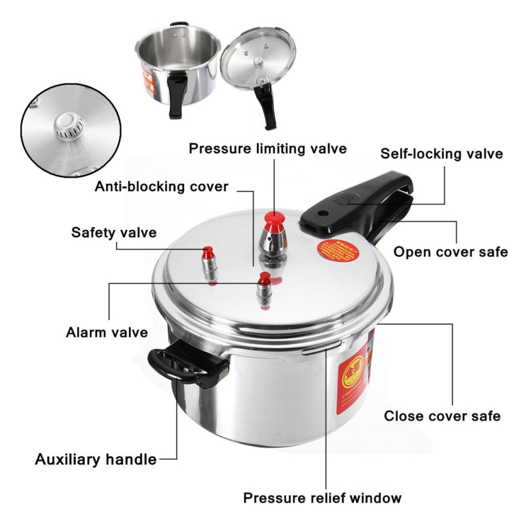 Household Aluminum Pressure Cooker Electric Pressure Cooker Suitable for Gas Stove, Type:24cm Single Use Bottom - Home & Garden by buy2fix | Online Shopping UK | buy2fix