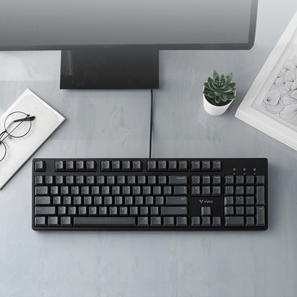 Rapoo V860 Desktop Wired Gaming Mechanical Keyboard, Specifications:87 Keys(Tea Shaft) - Wired Keyboard by Rapoo | Online Shopping UK | buy2fix