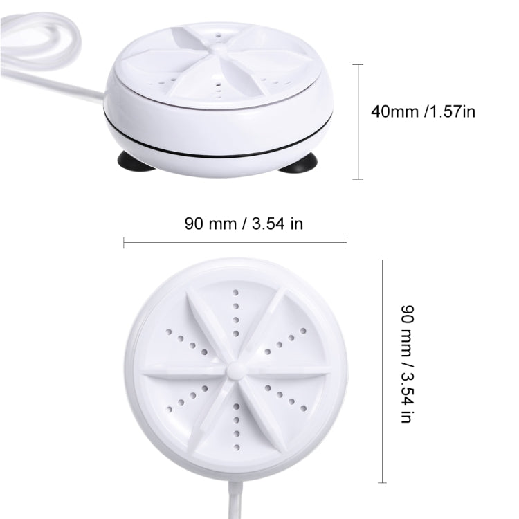 3 in 1 Portable Mini Washing Machine Ultrasonic Turbine Clothes Mini Washer with USB Cable Convenient for Travel - Home & Garden by buy2fix | Online Shopping UK | buy2fix