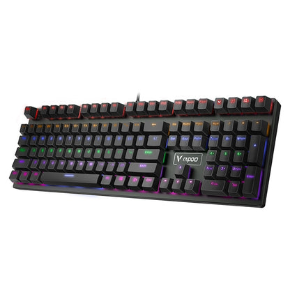 Rapoo V700S 104 Keys Mixed Color Backlight USB Wired Game Computer Without Punching Mechanical Keyboard(Red Shaft) - Wired Keyboard by Rapoo | Online Shopping UK | buy2fix